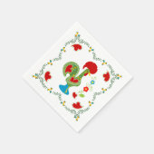 ポルトガルの緑の幸運 スタンダードカクテルナプキン (角)