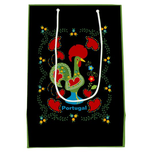 ポルトガルの緑の幸運 ミディアムペーパーバッグ (裏面)