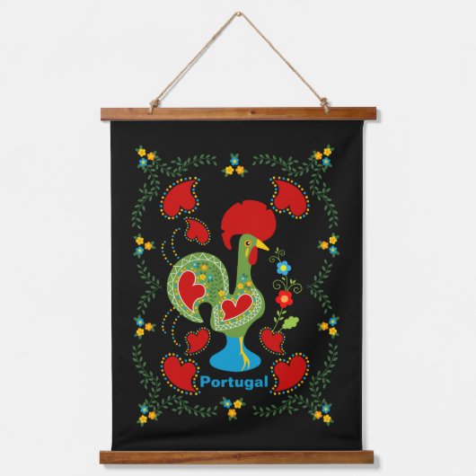 ポルトガルの緑の幸運 吊り下げ型タペストリー (正面)