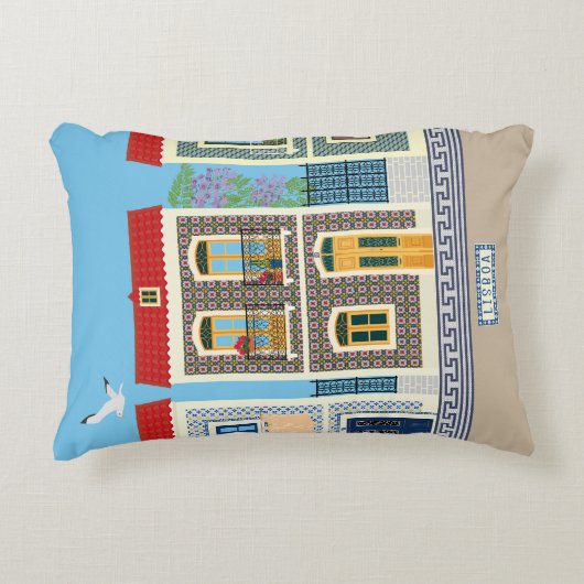 ポルトガルの美しい家で、タイルやアズレホスを持つ アクセントクッション (正面)