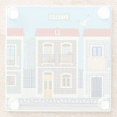 ポルトガルの美しい家で、タイルやアズレホスを持つ ガラスコースター (裏面)