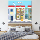 ポルトガルの美しい家で、タイルやアズレホスを持つ キャンバスプリント (インサイチュ (寝室))