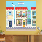 ポルトガルの美しい家で、タイルやアズレホスを持つ キャンバスプリント (インサイチュ (リビング))