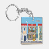 ポルトガルの美しい家で、タイルやアズレホスを持つ キーホルダー (正面左)
