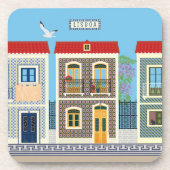 ポルトガルの美しい家で、タイルやアズレホスを持つ コースター (正面)