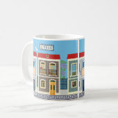 ポルトガルの美しい家で、タイルやアズレホスを持つ コーヒーマグカップ (正面左)