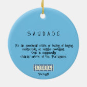 ポルトガルの美しい家で、タイルやアズレホスを持つ セラミックオーナメント (裏面)