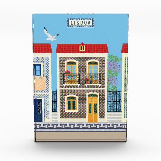 ポルトガルの美しい家で、タイルやアズレホスを持つ フォトブロック (正面)