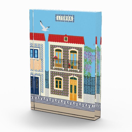 ポルトガルの美しい家で、タイルやアズレホスを持つ フォトブロック (右)