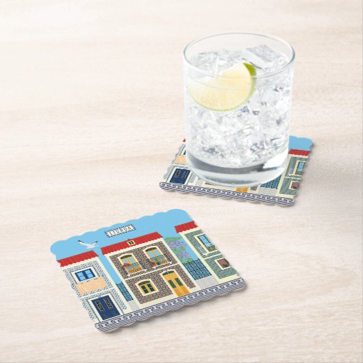 ポルトガルの美しい家で、タイルやアズレホスを持つ ペーパーコースター (インサイチュ)