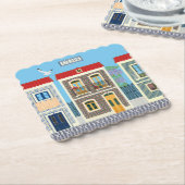 ポルトガルの美しい家で、タイルやアズレホスを持つ ペーパーコースター (アングル)