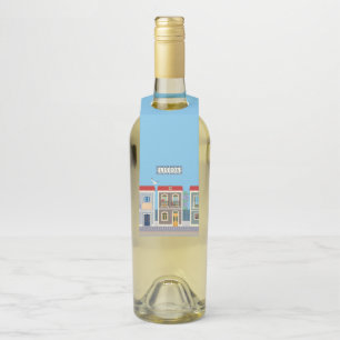 ポルトガルの美しい家で、タイルやアズレホスを持つ ボトルネックタグ