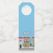 ポルトガルの美しい家で、タイルやアズレホスを持つ ボトルネックタグ (正面)