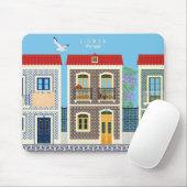 ポルトガルの美しい家で、タイルやアズレホスを持つ マウスパッド (マウス)