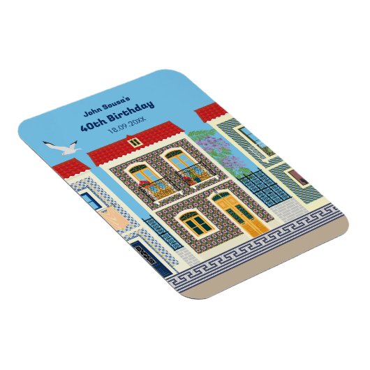 ポルトガルの美しい家で、タイルやアズレホスを持つ マグネット (右側)