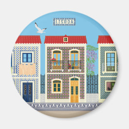 ポルトガルの美しい家で、タイルやアズレホスを持つ マグネット