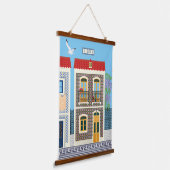 ポルトガルの美しい家で、タイルやアズレホスを持つ 吊り下げ型タペストリー (傾斜あり)