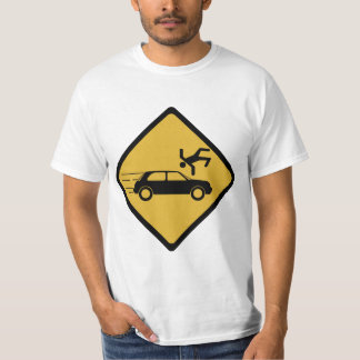 ポルトガルの警告標識-車の用心して下さい Tシャツ