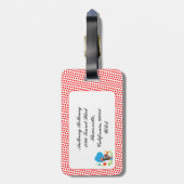 ポルトガルの赤い水玉模様 ラゲッジタグ (裏面縦)