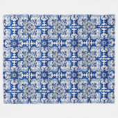 ポルトガルの釉薬タイル フリースブランケット (正面(横))