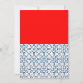 ポルトガルの雄鳥のホリーのクリスマス・パーティーのオーナメント 招待状 (裏面)