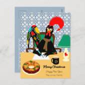 ポルトガルの雄鶏からのクリスマスの挨拶 シーズンポストカード (正面/裏面)