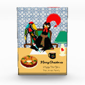 ポルトガルの雄鶏からのクリスマスの挨拶 フォトブロック (正面)