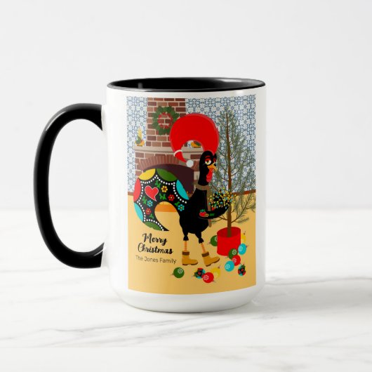 ポルトガルの雄鶏とクリスマスの灯り マグカップ (左)