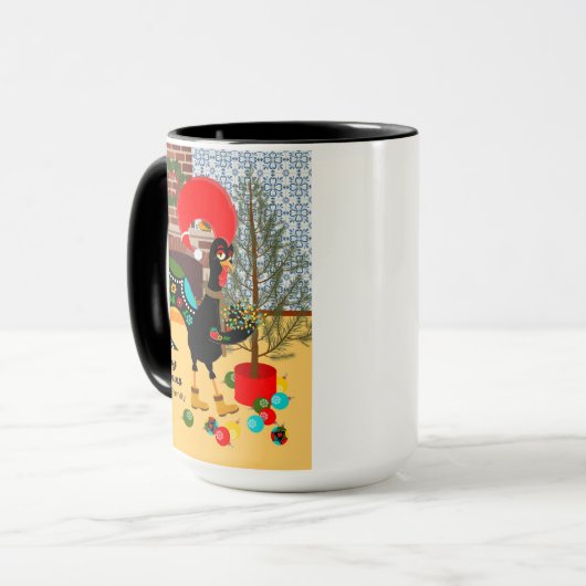 ポルトガルの雄鶏とクリスマスの灯り マグカップ (正面左)