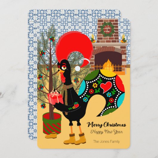 ポルトガルの雄鶏と与えの喜び カード (正面/裏面)