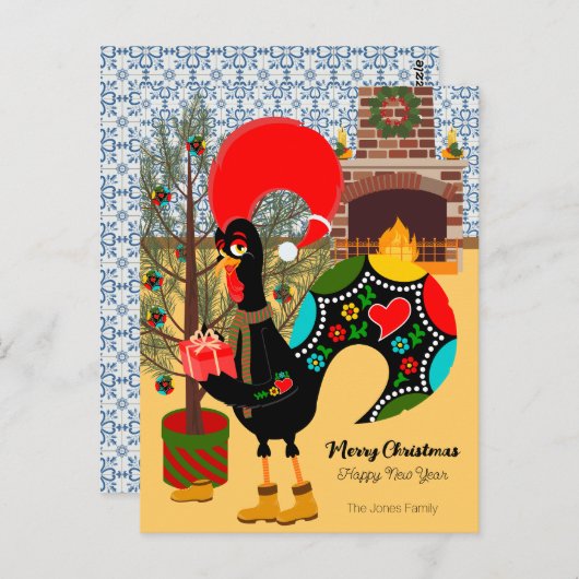 ポルトガルの雄鶏と与えの喜び ポストカード (正面/裏面)