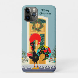 ポルトガルの雄鶏のクリスマスハウスのご挨拶 iPhone 11 PROケース