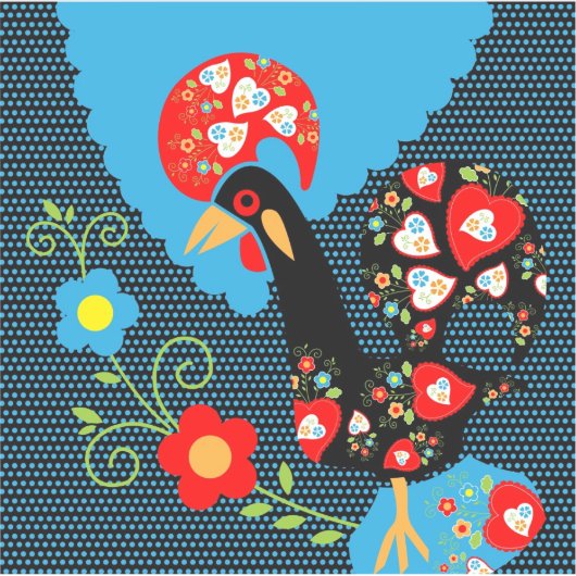 ポルトガルの雄鶏 シール (正面)