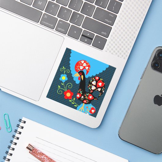 ポルトガルの雄鶏 シール (ノートパソコンとiPhone)