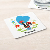 ポルトガルの雄鶏 スクエアペーパーコースター (アングル)