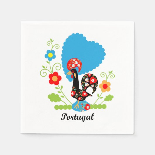 ポルトガルの雄鶏 スタンダードカクテルナプキン (正面)