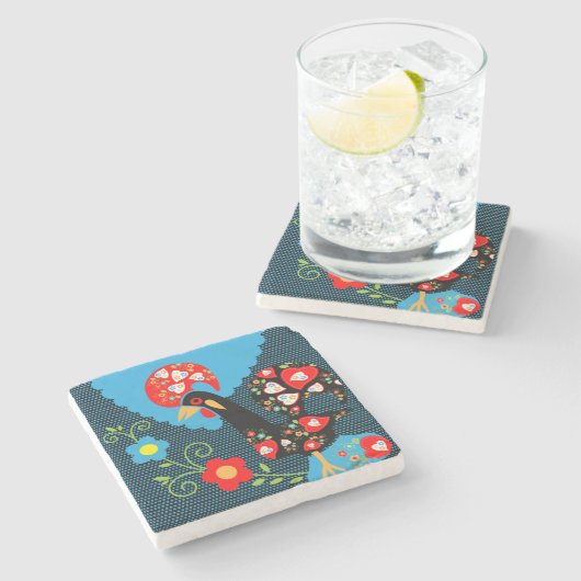 ポルトガルの雄鶏 ストーンコースター (横)