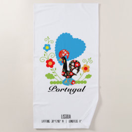 ポルトガルの雄鶏 ビーチタオル