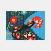 ポルトガルの雄鶏 フリースブランケット (正面(横))