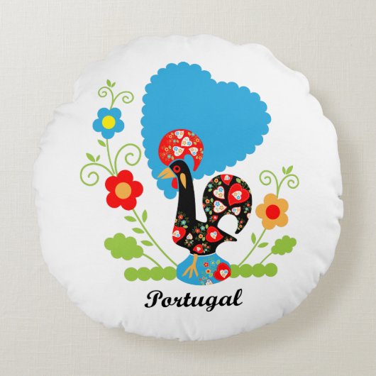 ポルトガルの雄鶏 ラウンドクッション (正面)