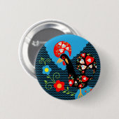 ポルトガルの雄鶏 缶バッジ (正面&裏面)