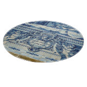 ポルトガルの青いタイルで2つの天使を持つ カッティングボード (角)