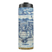 ポルトガルの青いタイルと2つの天使 タンブラー (正面)