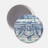 ポルトガルの青いタイルと2つの天使 マグネット (正面/裏面)