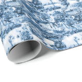 ポルトガルの青いタイルのロマンチックなシーンパターン  ラッピングペーパー (ロールコーナー)