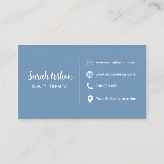 ポルトガルの青いタイルの名刺 名刺 (裏面)