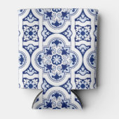 ポルトガルの青いタイルは涼しい 缶クーラー (正面)