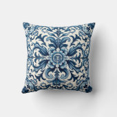 ポルトガルの青いタイル装飾用クッション クッション (裏面)