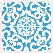ポルトガルの青いタイル1 スクエアシール (正面)