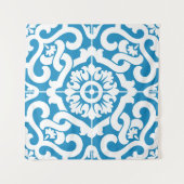 ポルトガルの青いタイル1 タペストリー (正面)